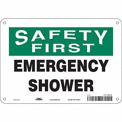 Safety Sign 7 in x 10 in Aluminum
