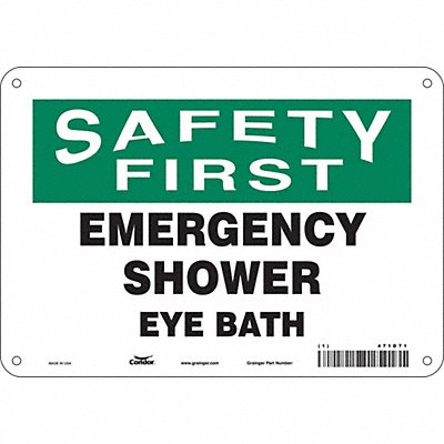 Safety Sign 7 in x 10 in Aluminum