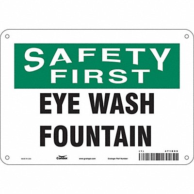 Safety Sign 7 in x 10 in Polyethylene