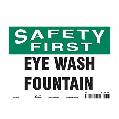 Safety Sign 7 in x 10 in Vinyl