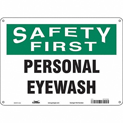 Safety Sign 10 in x 14 in Aluminum