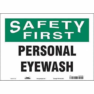 Safety Sign 10 in x 14 in Vinyl