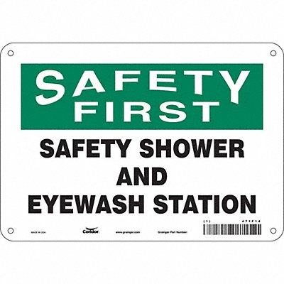 Safety Sign 7 in x 10 in Polyethylene