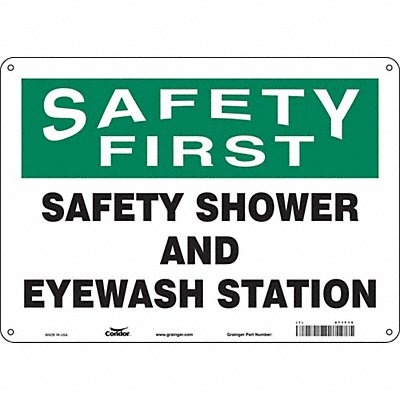 Safety Sign 10 in x 14 in Polyethylene