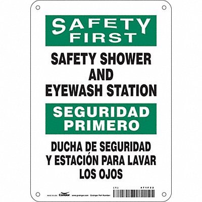 Safety Sign 10 in x 7 in Polyethylene