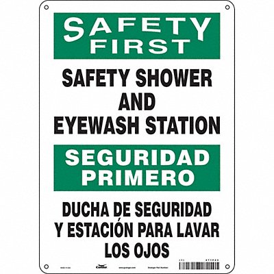 Safety Sign 14 in x 10 in Polyethylene