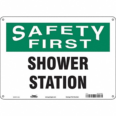 Safety Sign 10 in x 14 in Polyethylene
