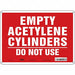 Safety Sign 10 inx14 in Polyethylene