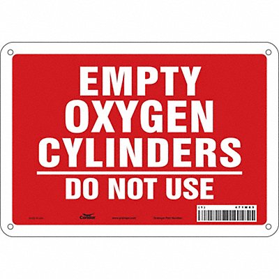J8590 Safety Sign 7 in x 10 in Aluminum