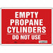 Safety Sign 10 inx14 in Polyethylene
