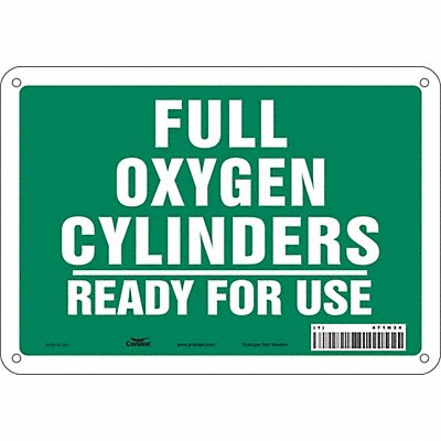 J8597 Safety Sign 7 in x 10 in Aluminum