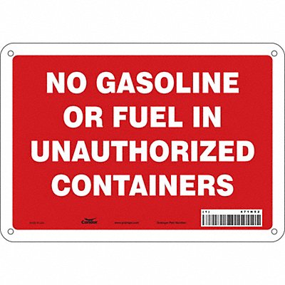 Safety Sign 7 in x 10 in Aluminum