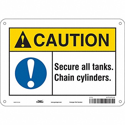 Safety Sign 7 inx10 in Polyethylene