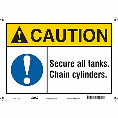 Safety Sign 10 inx14 in Polyethylene
