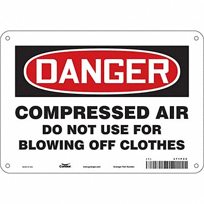 Safety Sign 7 inx10 in Polyethylene