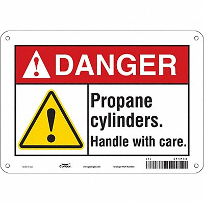 Safety Sign 7 in x 10 in Polyethylene