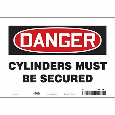 Safety Sign 7 inx10 in Vinyl