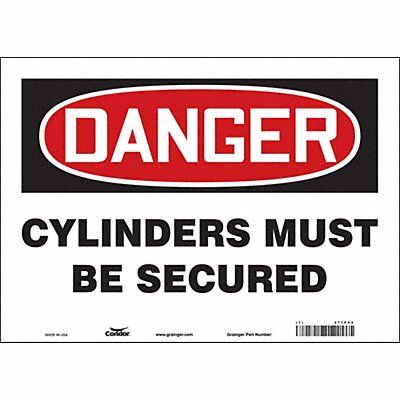 Safety Sign 10 in x 14 in Vinyl
