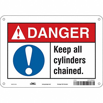 Safety Sign 7 in x 10 in Aluminum