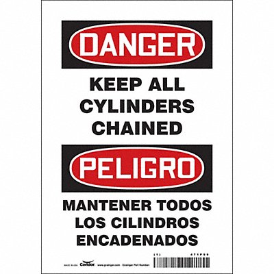 Safety Sign 10 in x 7 in Vinyl