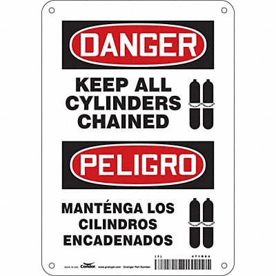 Safety Sign 10 in x 7 in Polyethylene