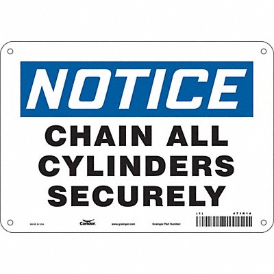 Safety Sign 7 in x 10 in Aluminum