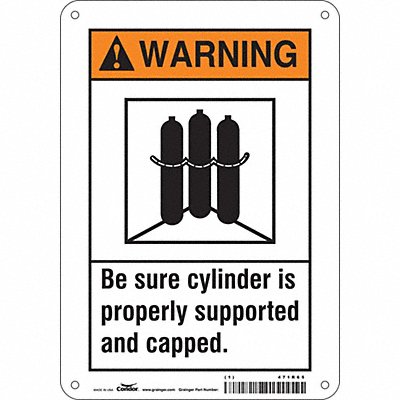 Safety Sign 10 in x 7 in Aluminum