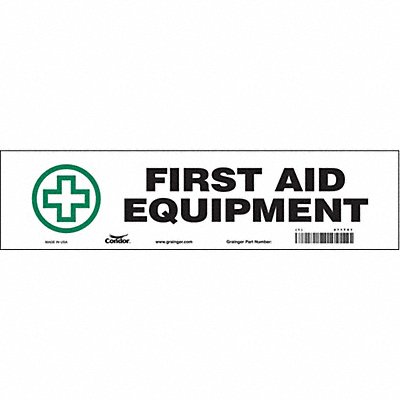 Safety Sign 3 1/2 in x 14 in Vinyl