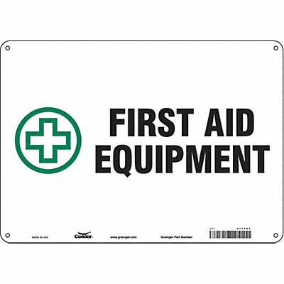 Safety Sign 10 in x 14 in Aluminum
