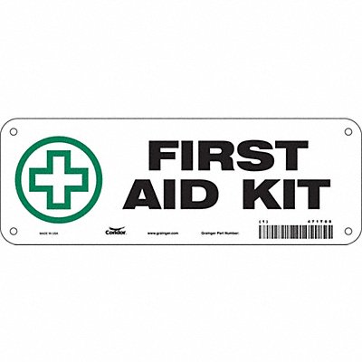 Safety Sign 3 1/2 in x 10 in Aluminum