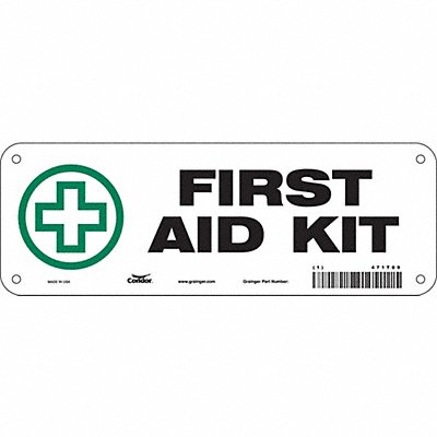 Safety Sign 3 1/2 x 10 in Polyethylene