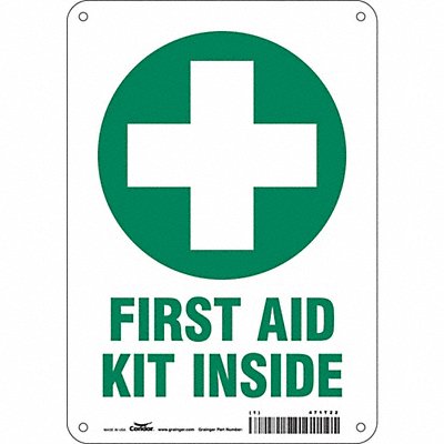 Safety Sign 10 in x 7 in Aluminum