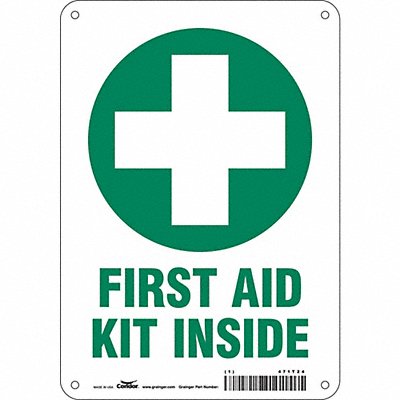 Safety Sign 10 in x 7 in Polyethylene
