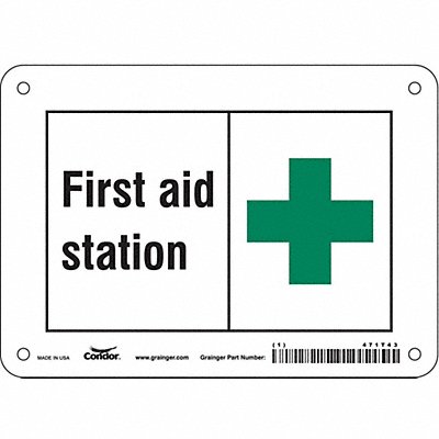 Safety Sign 5 in x 7 in Aluminum