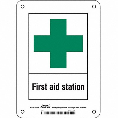 Safety Sign 7 in x 5 in Aluminum