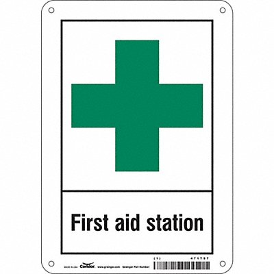 Safety Sign 10 in x 7 in Aluminum