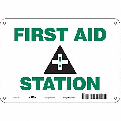 Safety Sign 7 in x 10 in Aluminum