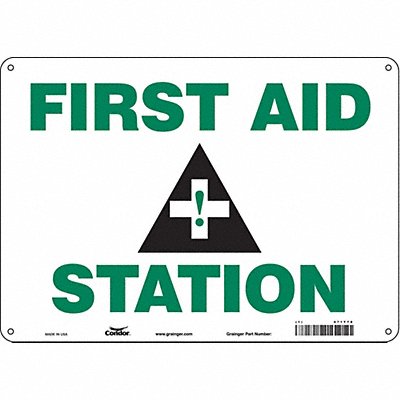 Safety Sign 10 in x 14 in Aluminum