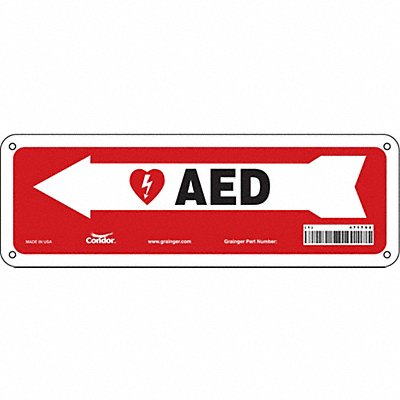 Safety Sign 4 in x 12 in Aluminum