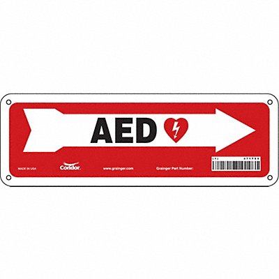 Safety Sign 4 in x 12 in Aluminum