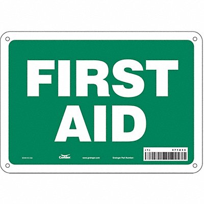 Safety Sign 7 in x 10 in Aluminum