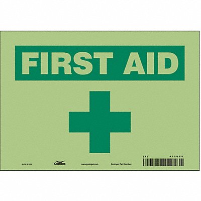 Safety Sign 7 in x 10 in Glow Vinyl