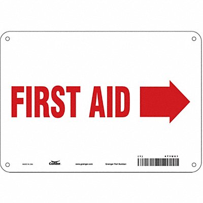 Safety Sign 7 in x 10 in Aluminum