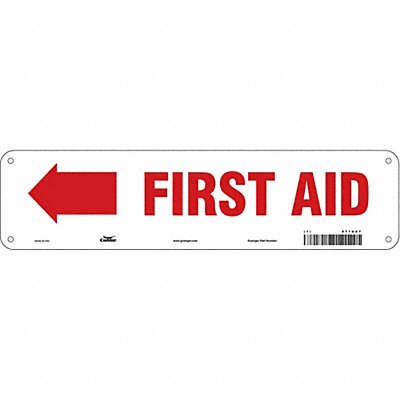 Safety Sign 3 1/2 in x 14 in Aluminum