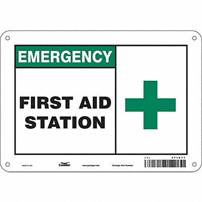 Safety Sign 7 in x 10 in Aluminum