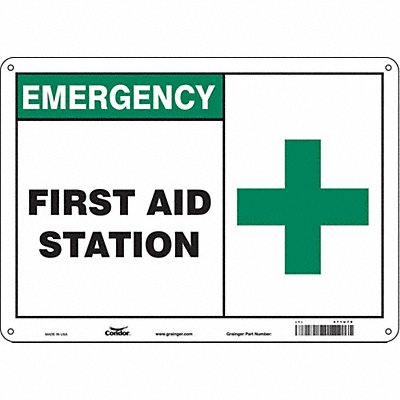 Safety Sign 10 in x 14 in Polyethylene