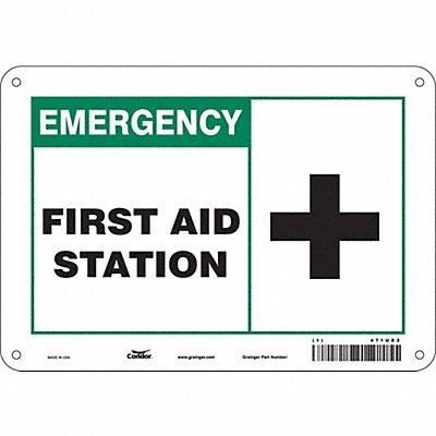 Safety Sign 7 in x 10 in Aluminum