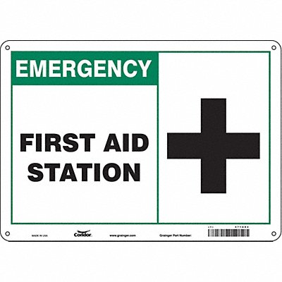 Safety Sign 10 in x 14 in Aluminum