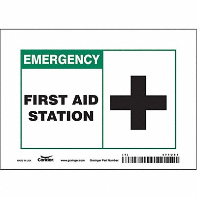 Safety Sign 5 in x 7 in Vinyl