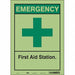 Safety Sign 14 in x 10 in Glow Vinyl